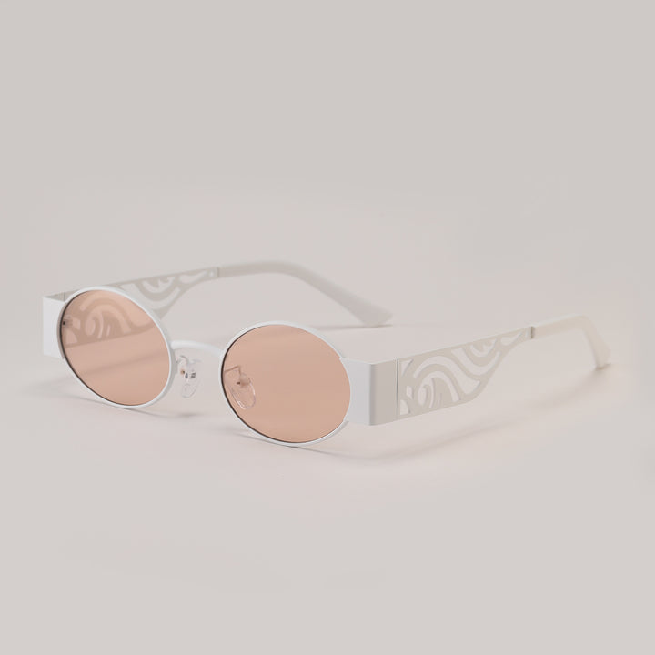 Damen modische runde Sonnenbrille mit außergewöhnlichem Design Karnz