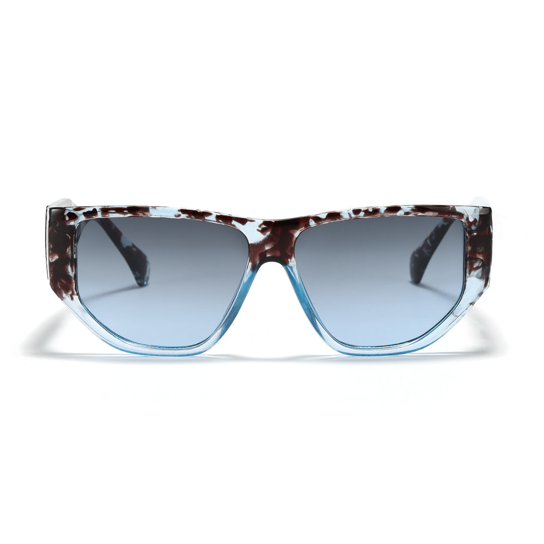 Damen trendige quadratische Sonnenbrille mit modernem tortoise Muster Karnz
