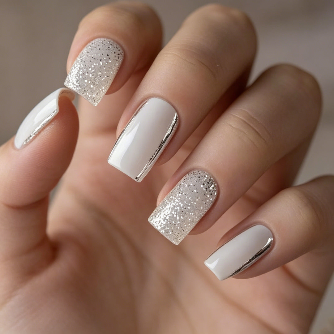 Elegante Glitzernde Acryl-Nagelerweiterungen Karnz
