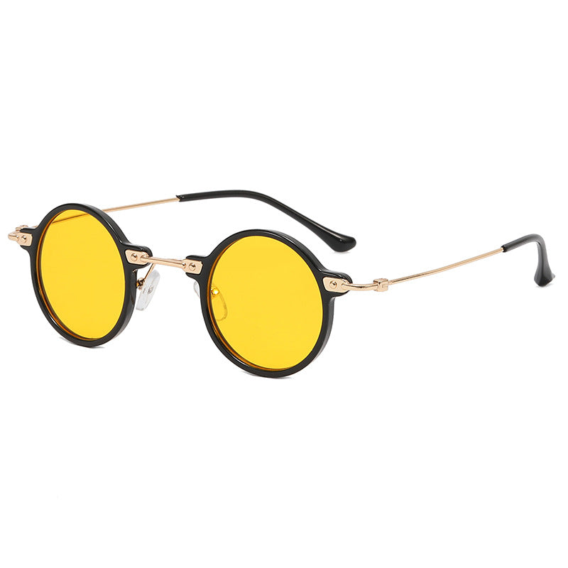 Damen runde Brille mit filigranem Metallrahmen Karnz
