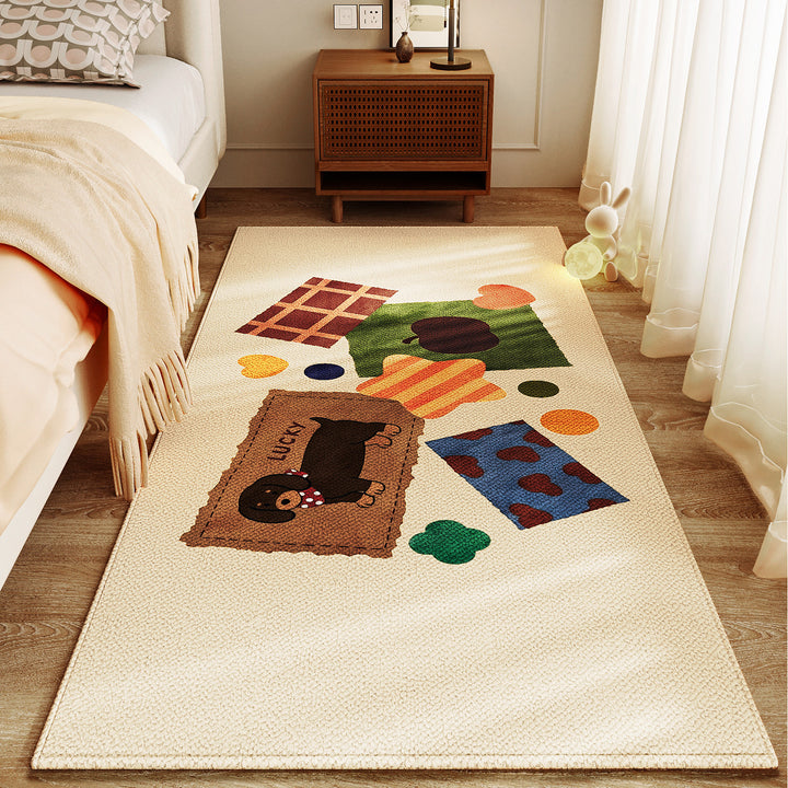 Verspielter Patchwork-Teppich