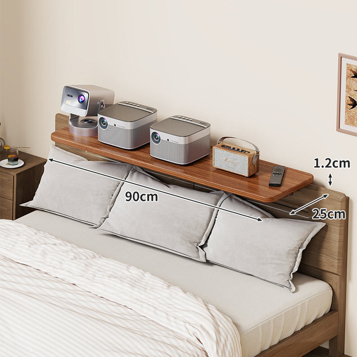 Slim Floating Kopfteil Nachttischregal mit ultra-dünnem Profil und abgerundeten Ecken