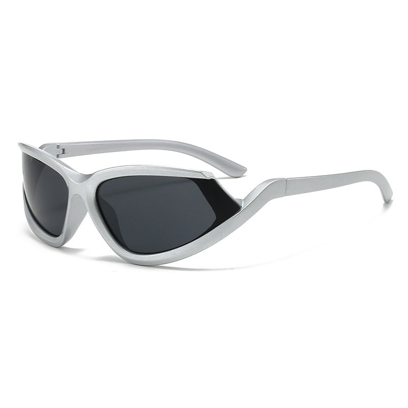 Damen futuristische Sonnenbrille mit aerodynamischem Design Karnz