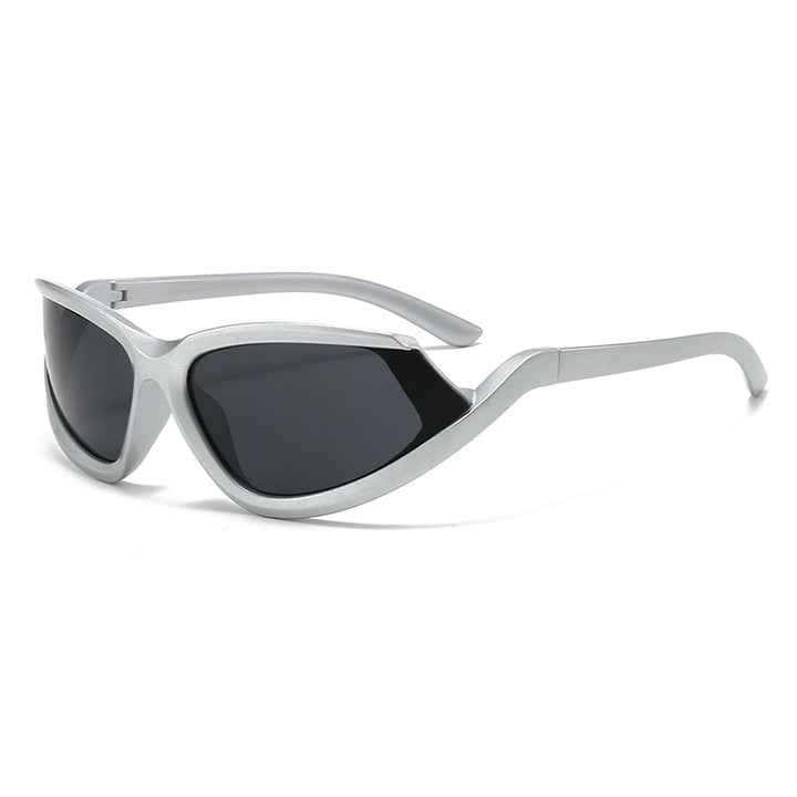 Damen futuristische Sonnenbrille mit aerodynamischem Design Karnz