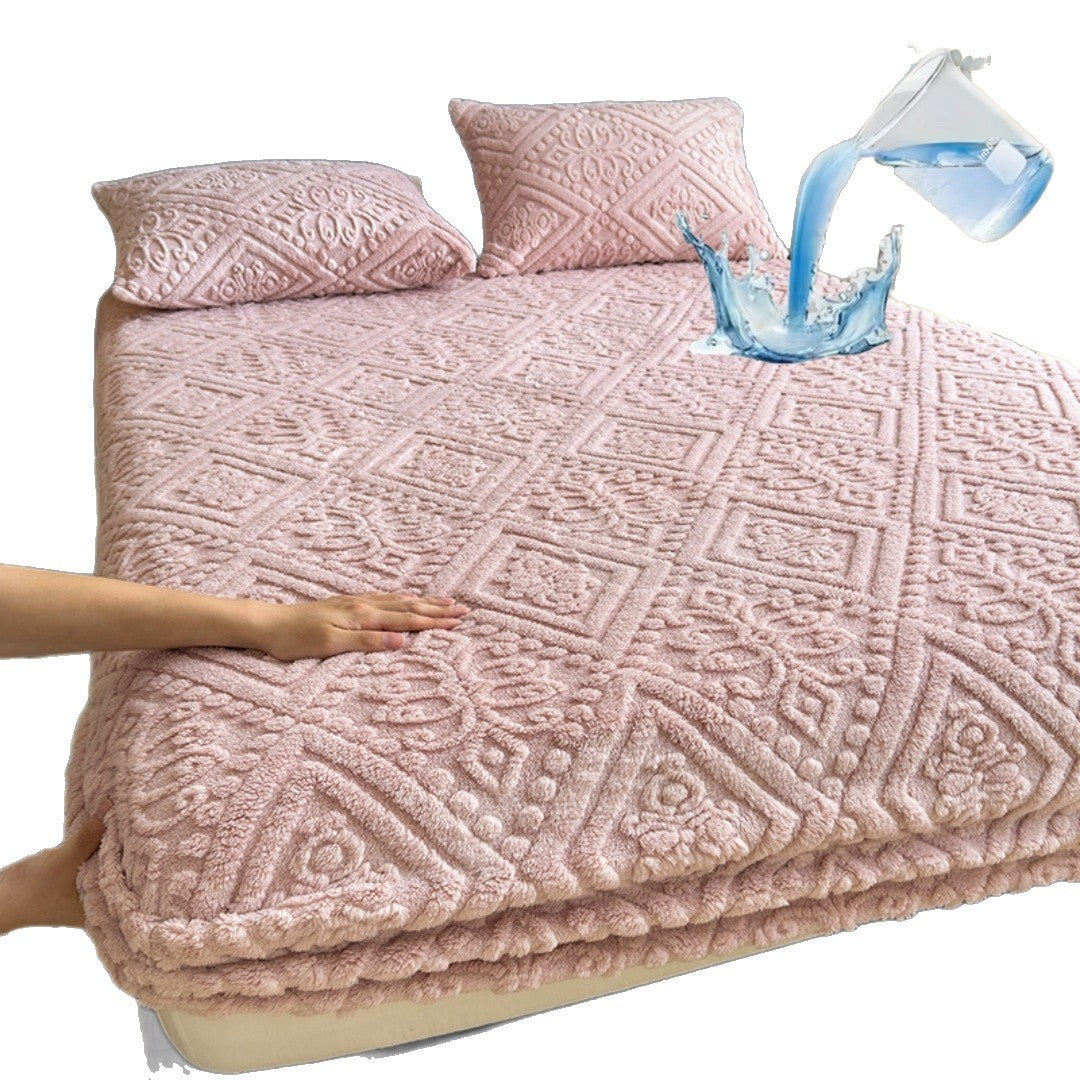 Luxuriöse geprägte Fleece-Bettdecke