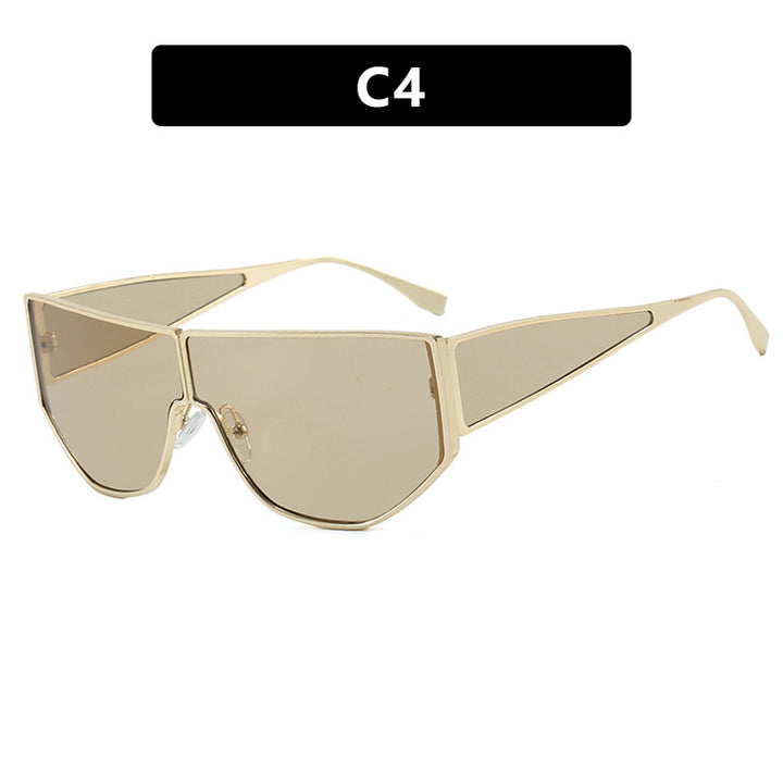 Damen trendige oversized Sonnenbrille mit markantem geometrischen Design Karnz