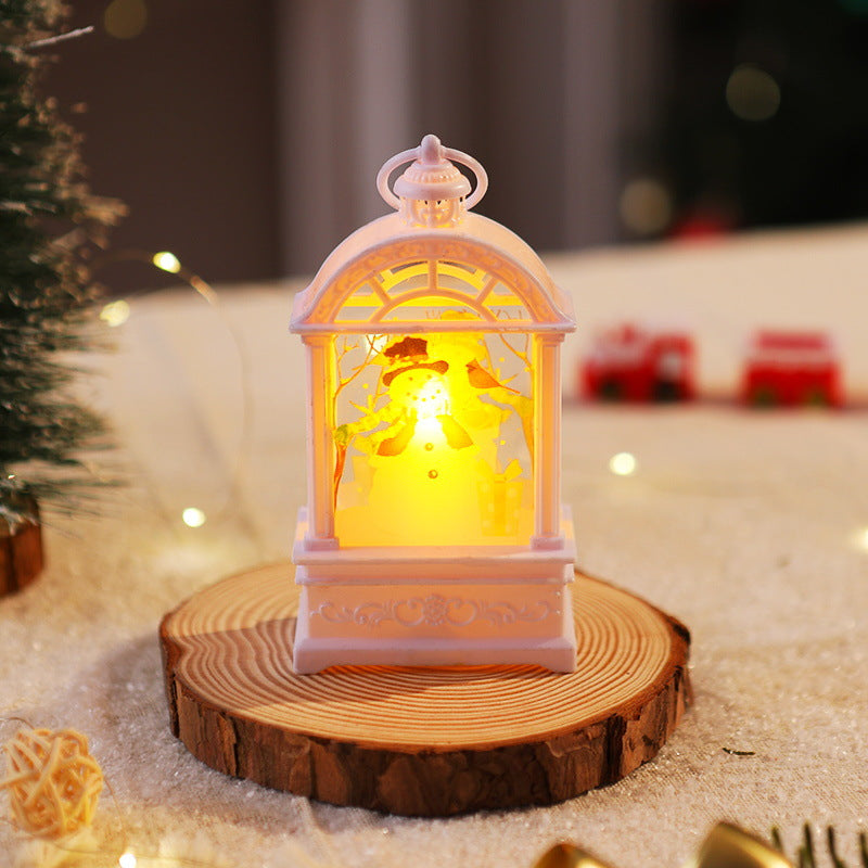 Dekorative Weihnachtslaterne mit nostalgischem Santa-Motiv Karnz