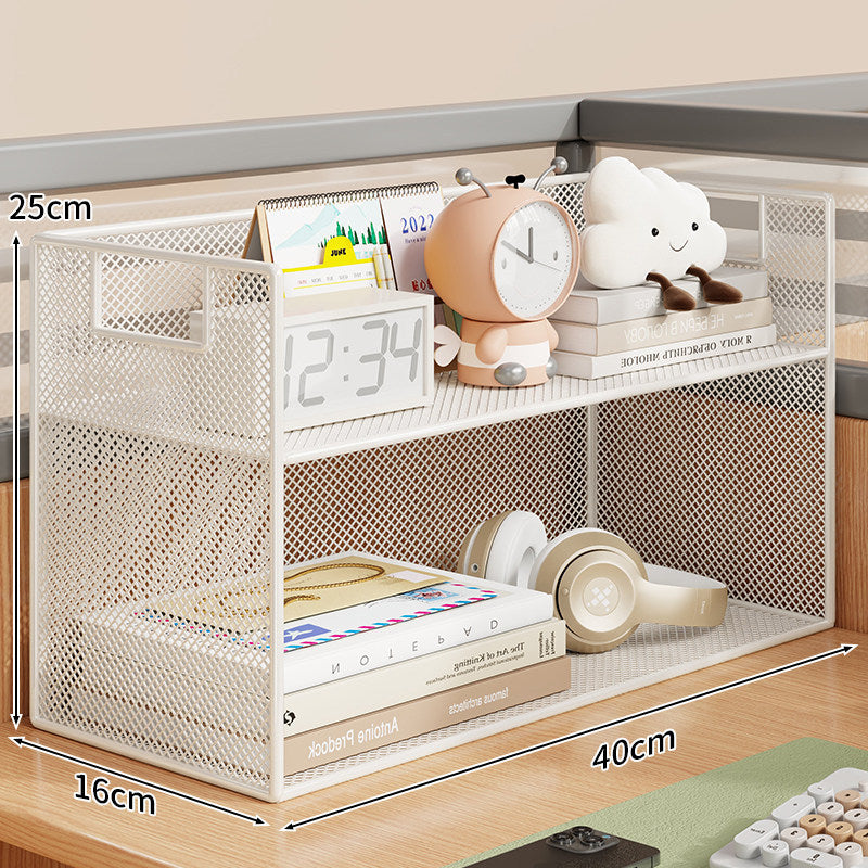 Mesh Desktop Open-Shelf Organizer mit integrierten Griffen und Trennwänden