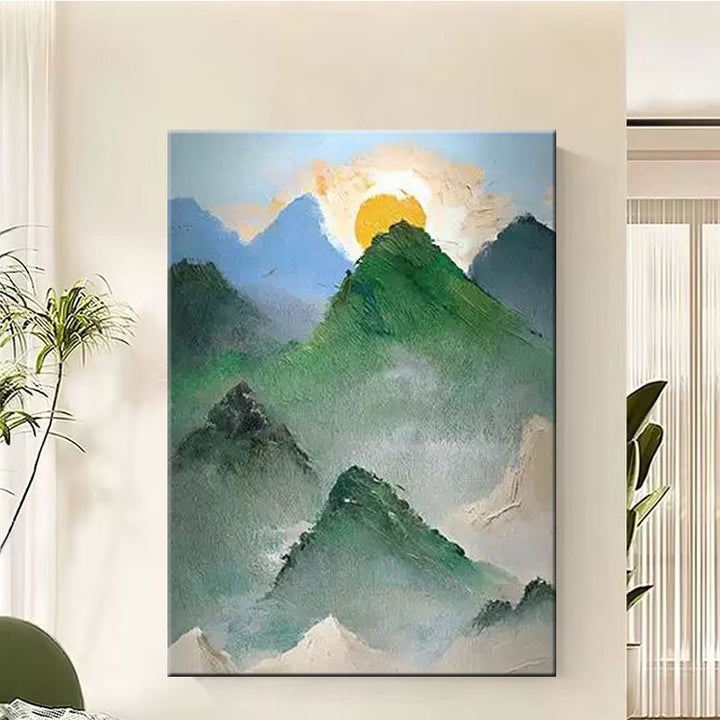 Serene Berglandschaft Leinwand Kunstwerk