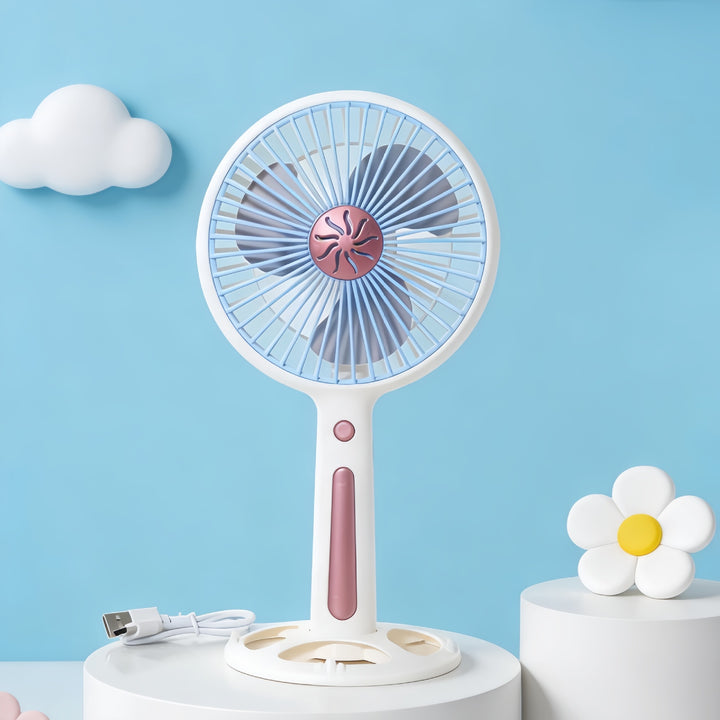 Damen Tragbarer Tischventilator mit kraftvollem Akku und USB-Ladefunktion Karnz
