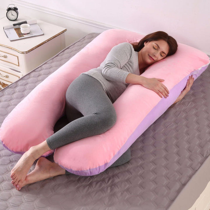 ergonomisches U-förmiges Ganzkörper-Schwangerschaftskissen mit abnehmbarem waschbarem Veloursbezug und verstellbarem Innenteil Karnz