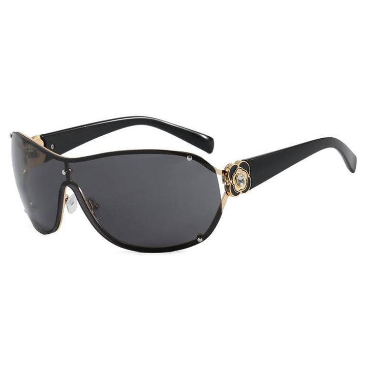 Modische Sonnenbrille mit Floralem Detail Karnz