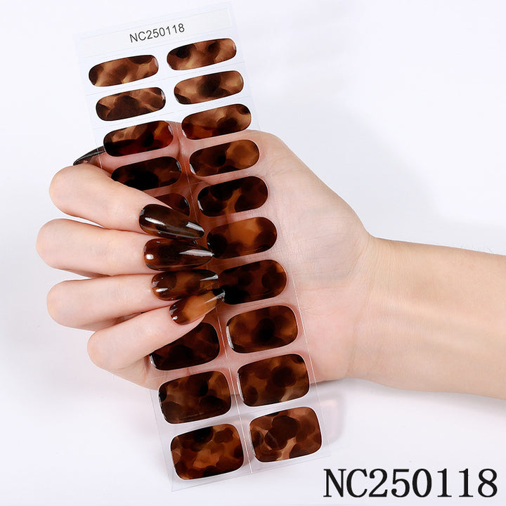 Stylische Faux-Tierdruck-Nagel-Wrapper