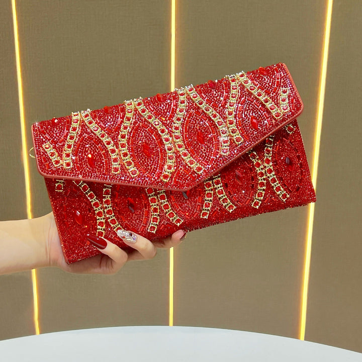 Dekorative Pailletten Abend Clutch