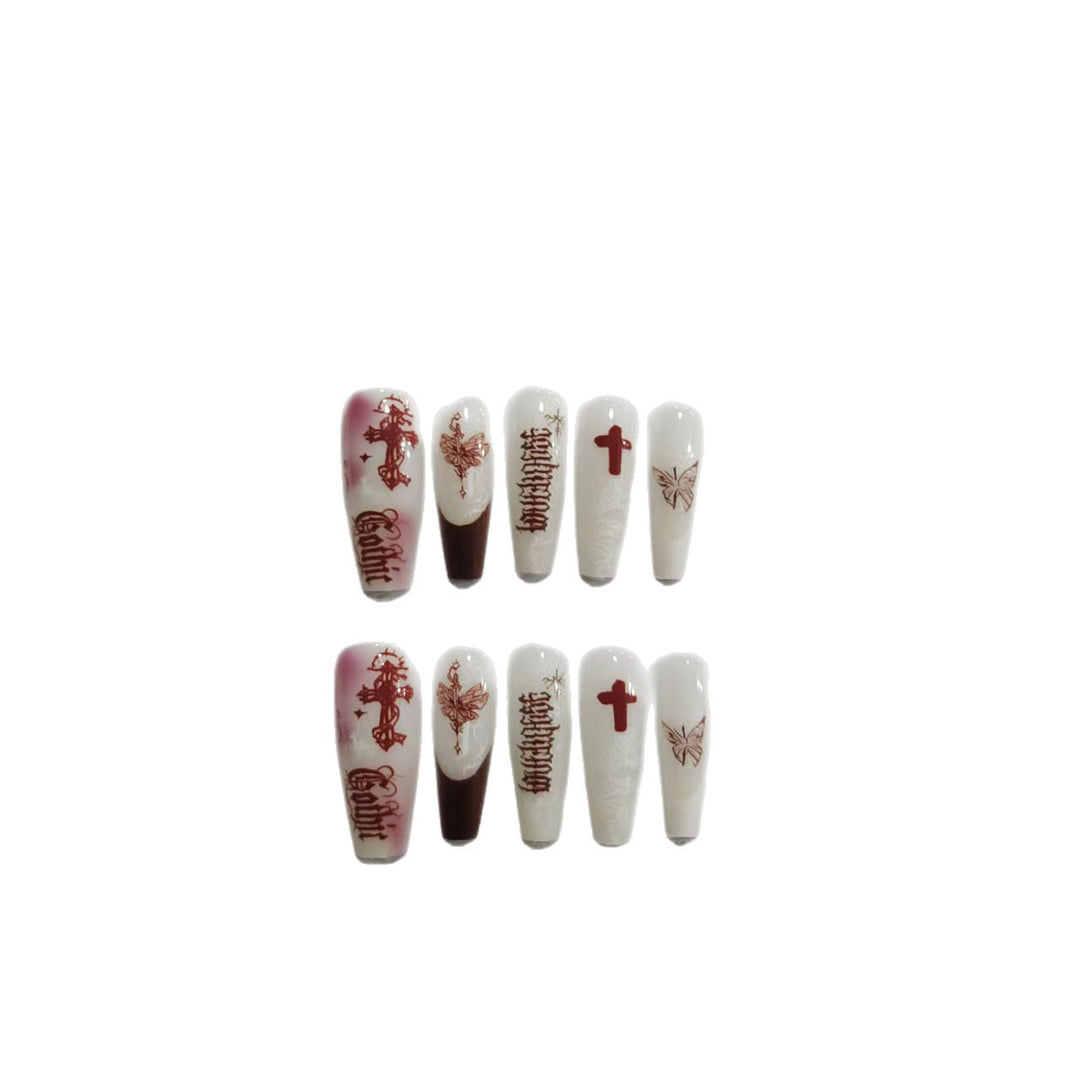 Gothic Themen Press-On Nagelkunst Karnz