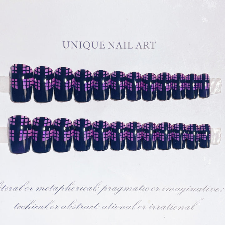 Künstlerisches Grafik Press-On Nagelset