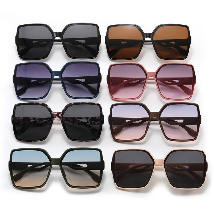 Damen Oversized Sonnenbrille mit markantem eckigem Design Karnz