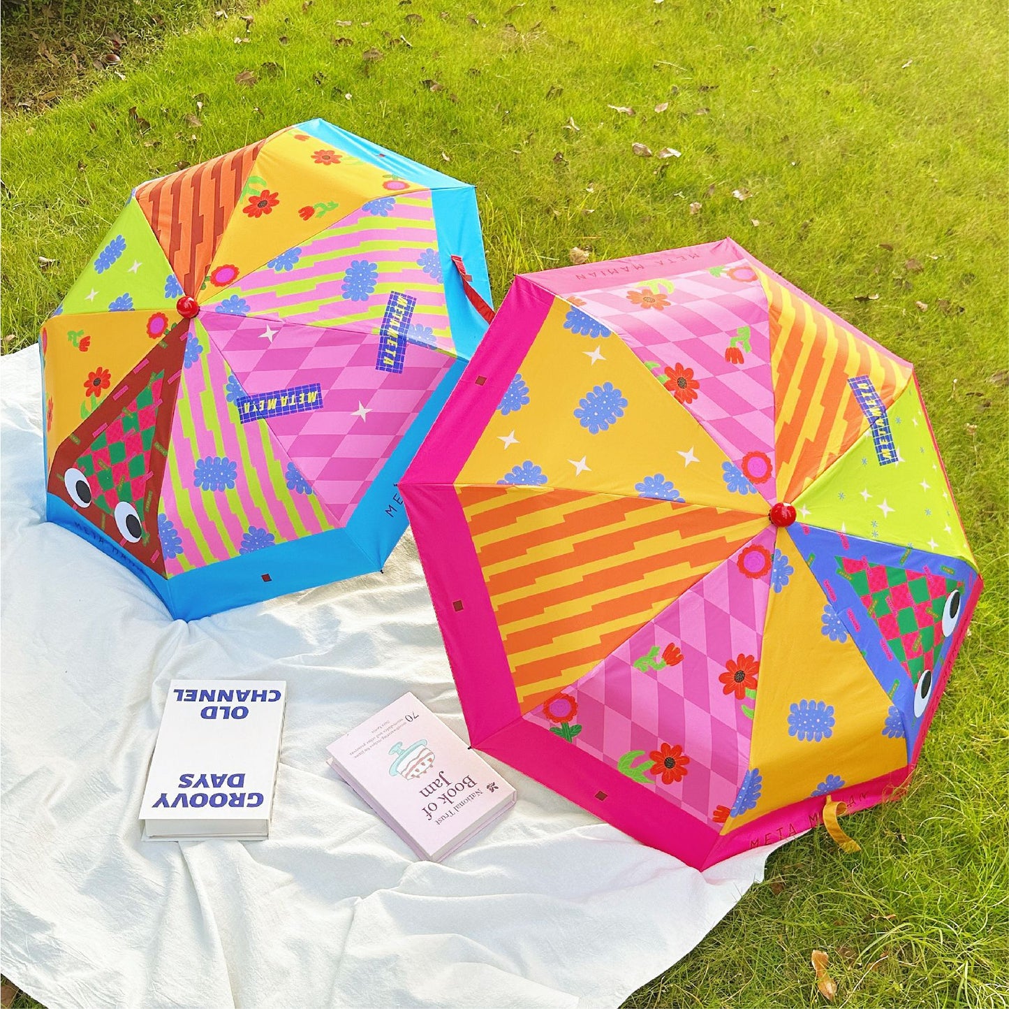 Damen Faltbarer Regenschirm mit buntem Tiermotiv Karnz