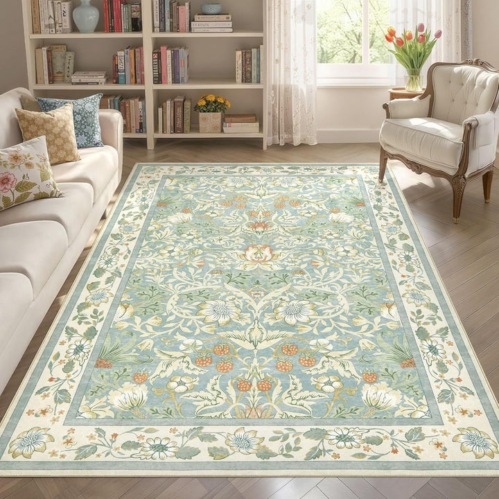 Vintage-inspirierter floraler Teppich