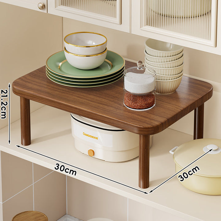 Bamboo-Style Arbeitsplattenlagersteigerregal mit erhöhten Beinen und unterregal Freiraum