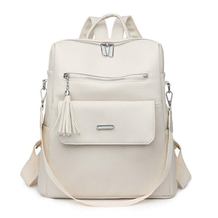 Stylischer Mehrfach-Taschen Leder Rucksack Karnz 1788673935