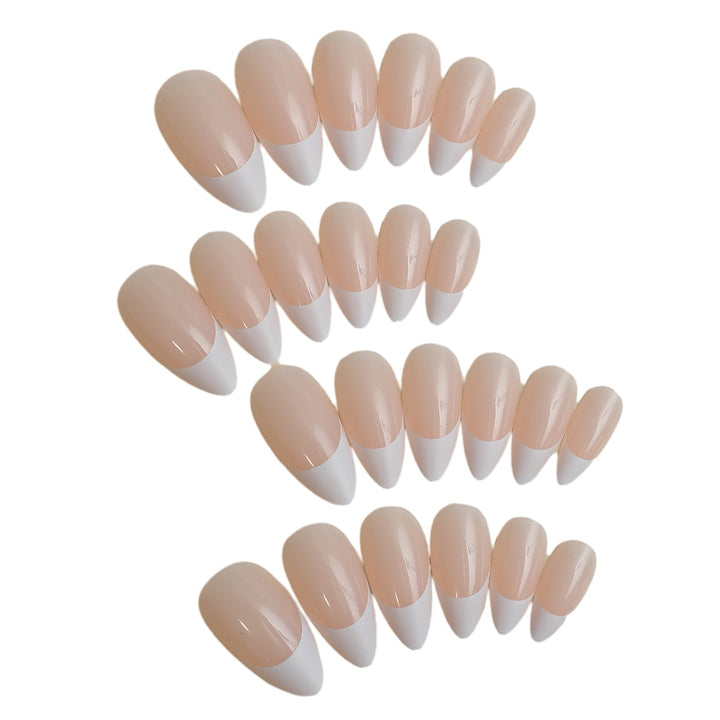 Elegante Stiletto French Tip Druck-Nägel Karnz