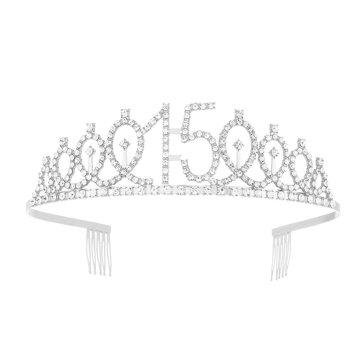 Damen Kristallverzierte Tiara mit elegantem Design Karnz