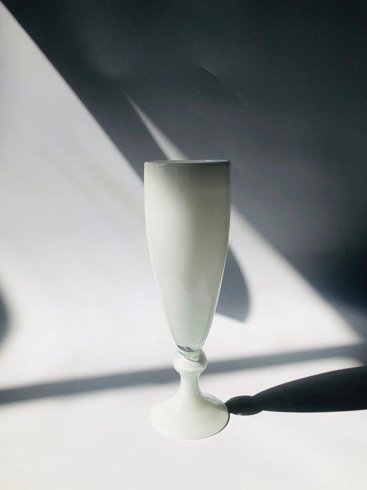 Hoch Handgeblasenes Fuß-Vase Trompeten Glas Karnz