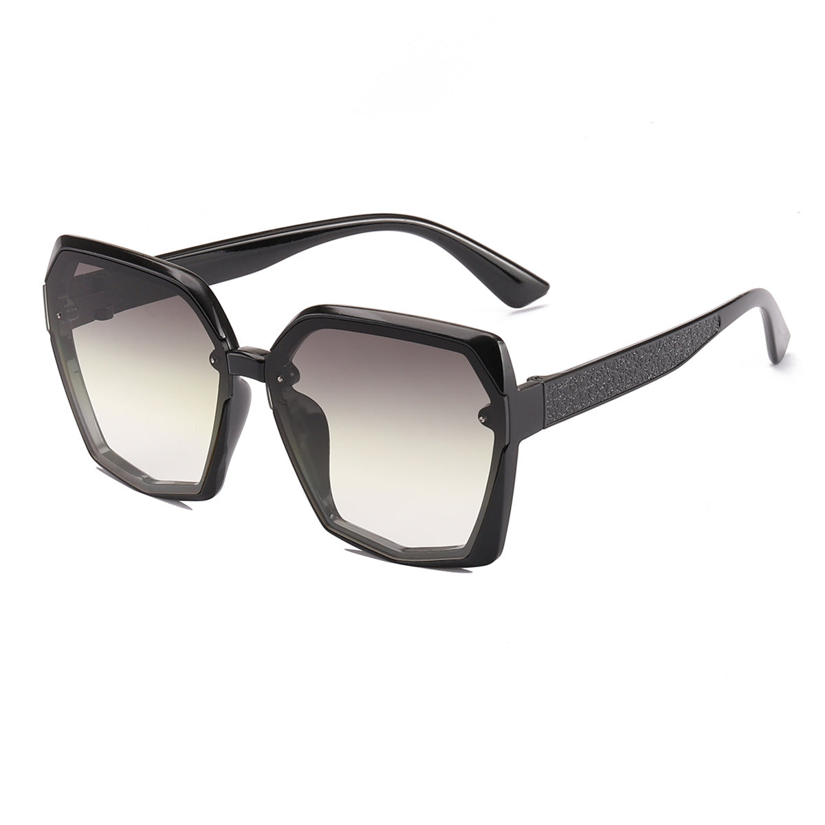 Damen modische Sonnenbrille mit auffälligem Polygonrahmen Karnz