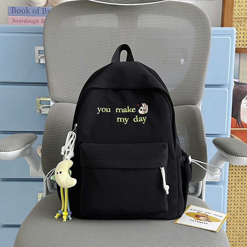 Lässiger bestickter Mini-Rucksack Karnz