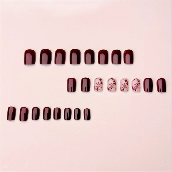 Elegante florale Wasser-Marmorierung Nagelkunst