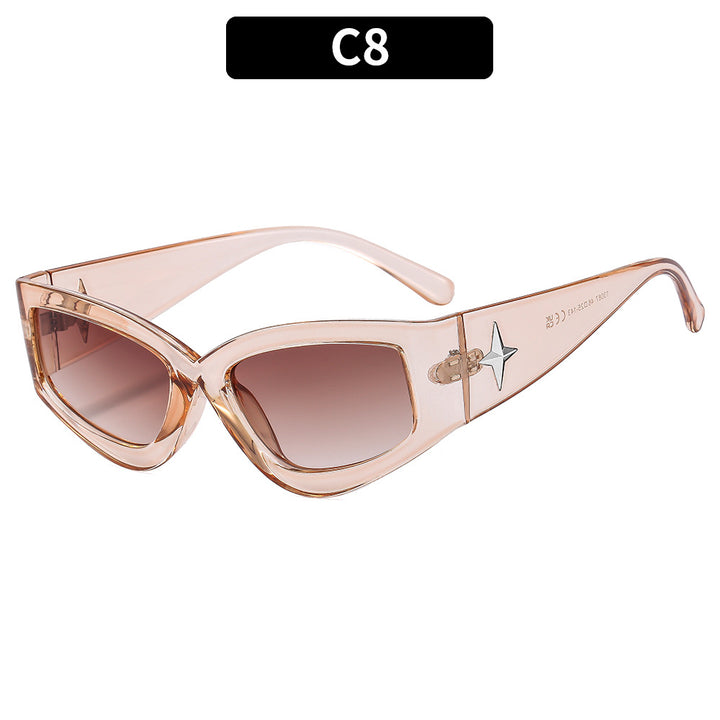 Schicke Cat-Eye-Sonnenbrillen mit elegantem Sternenmotiv