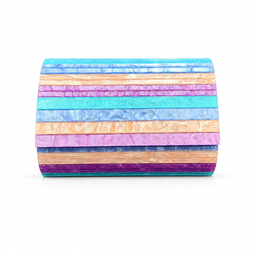 Künstlerische ovale Acryl-Clutch