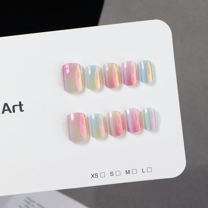 Iridescent Press-On Nail Art Set Karnz