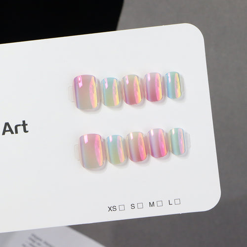 Iridescent Press-On Nail Art Set Karnz