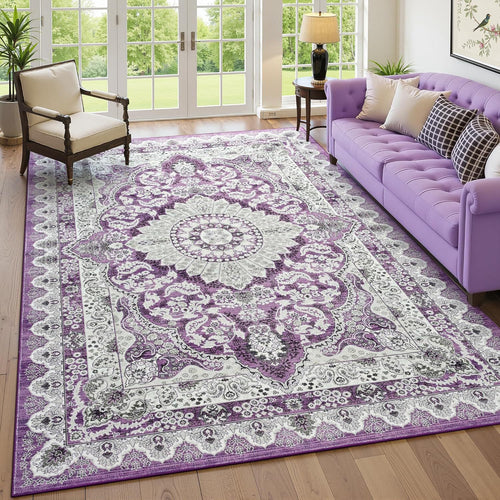 Eleganter, von Vintage inspirierter Polyester-Teppich