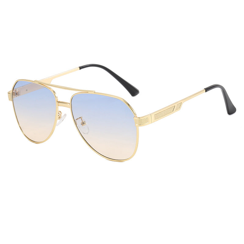 Damen elegante Aviator-Sonnenbrille mit robustem Metallrahmen und UV-Schutz Karnz