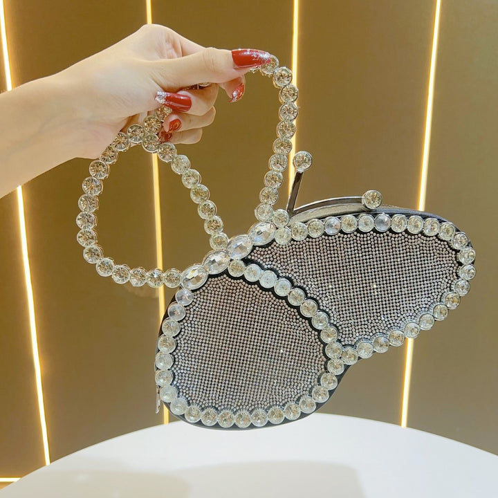 Schmetterlingsförmige Strass Abend-Clutch