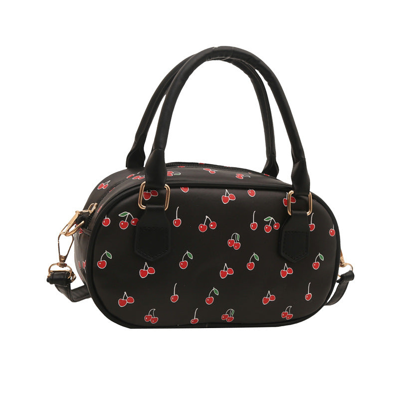 Verspielte Kirschmuster Mini-Handtasche Karnz