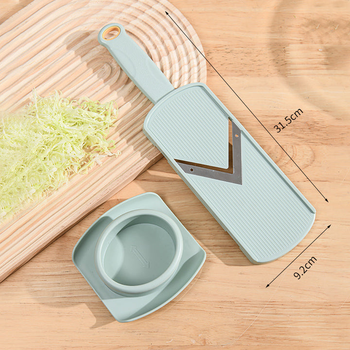 Ultra-Thin Julienne and Shredder Mandoline with V-Sharp Stainless Steel Blade and Safety Food Holder