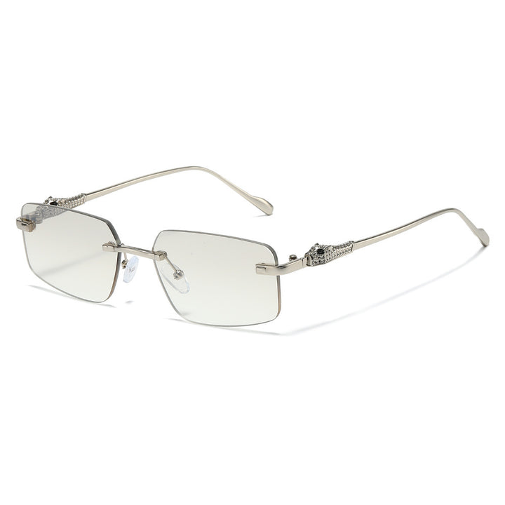 Designer Rechte Sonnenbrille mit luxuriösen metallischen Details Karnz