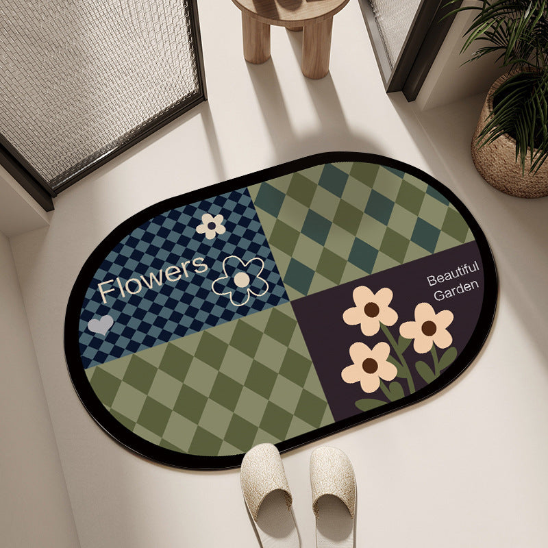 Blumen Design Baumwolle Badmatte Karnz