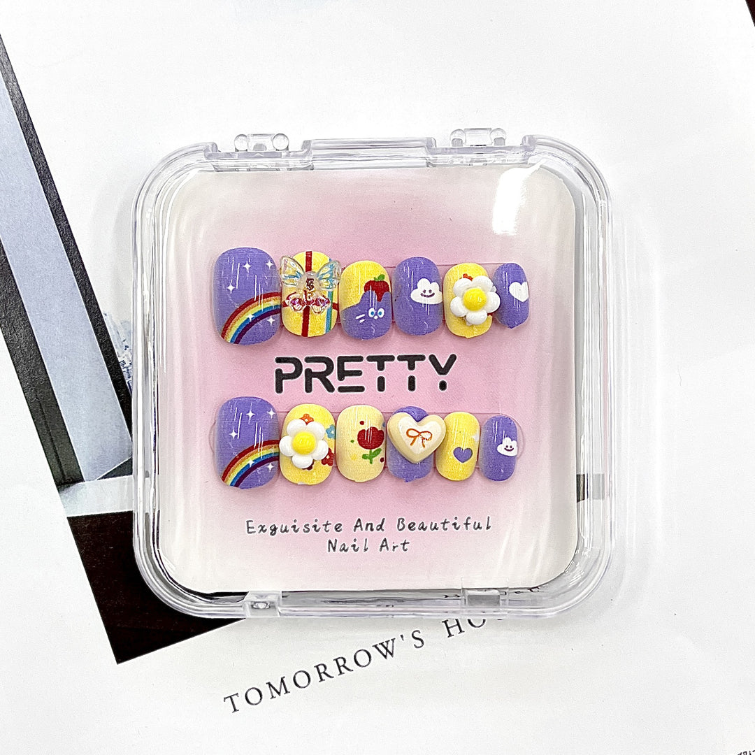 Dekoratives Press-On Nagelset Karnz