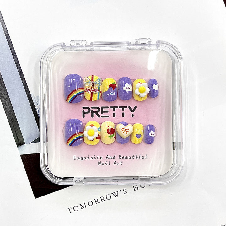 Dekoratives Press-On Nagelset Karnz
