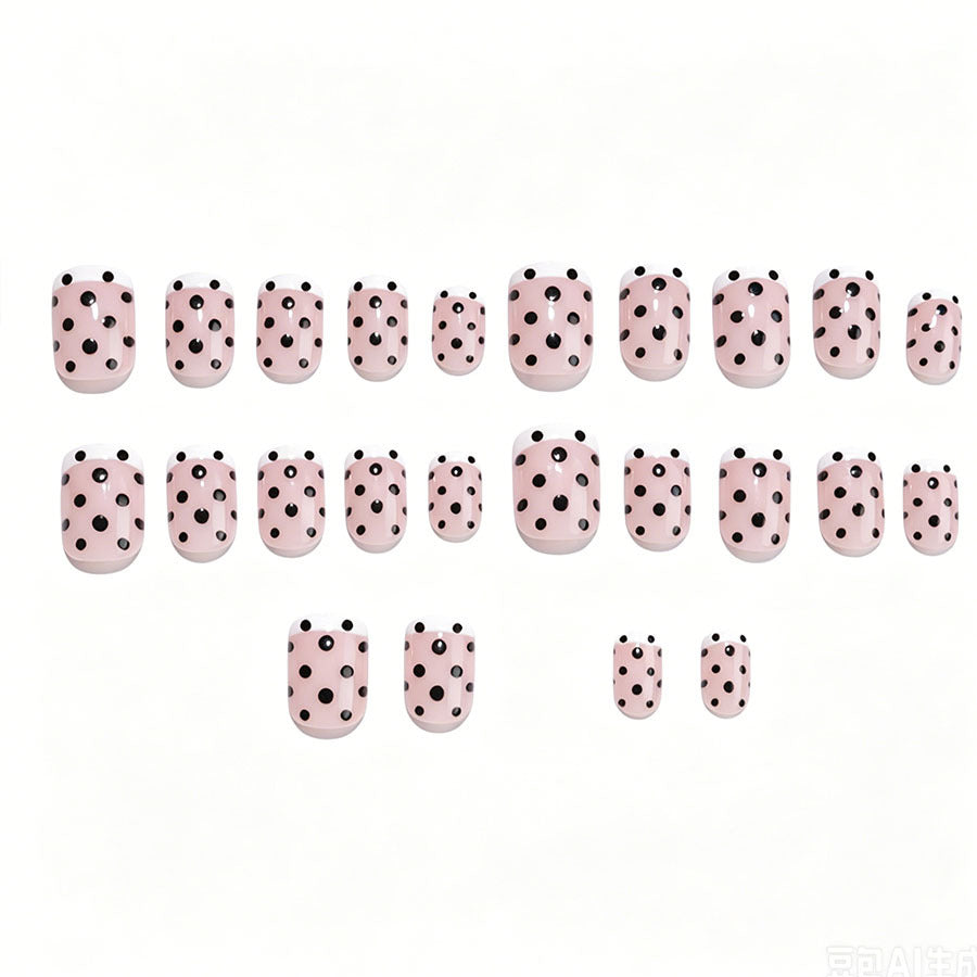 Trendy Polka Dot Press-On Nagelset Karnz