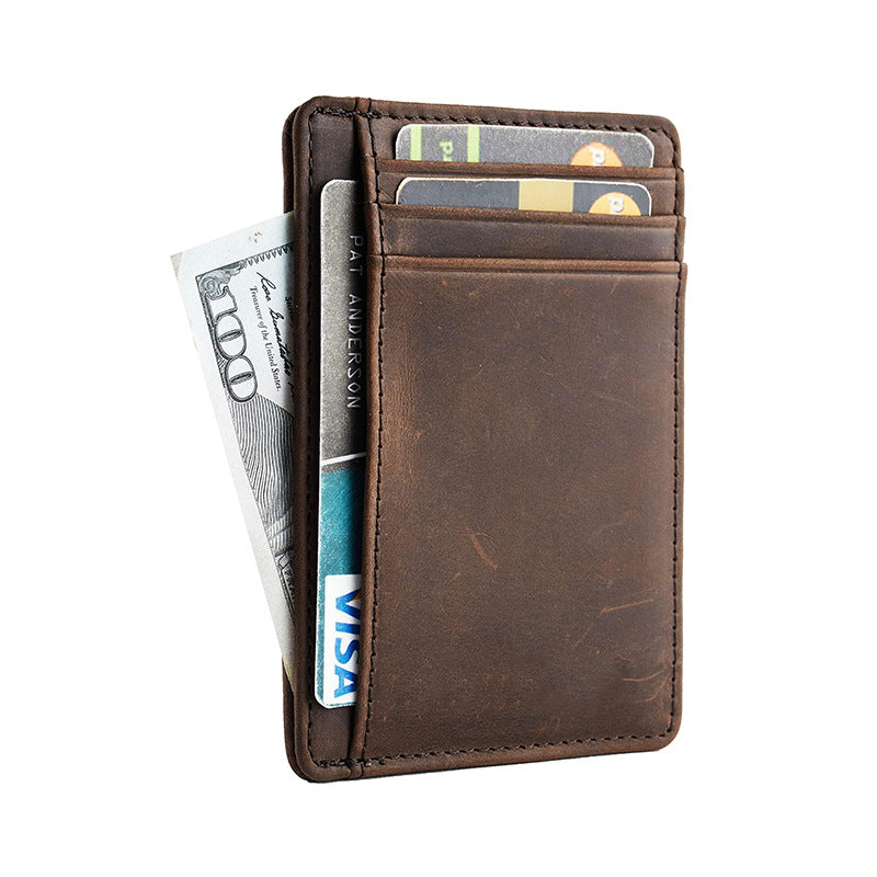 Vintage-inspirierter Leder-Kartenhalter Karnz