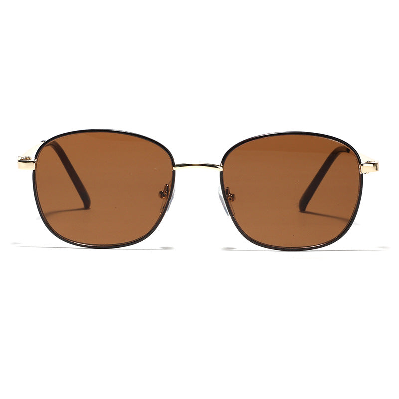 Damen stilvolle quadratische Sonnenbrille mit elegantem Metallrahmen Karnz