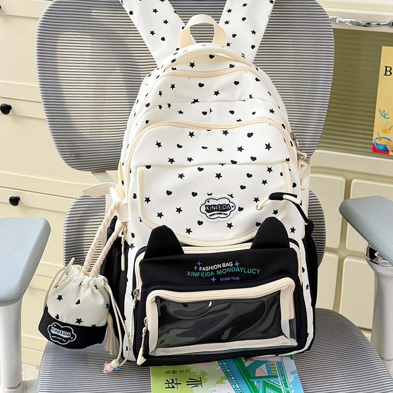 Verspielter Bunny-Ohr-Design-Rucksack