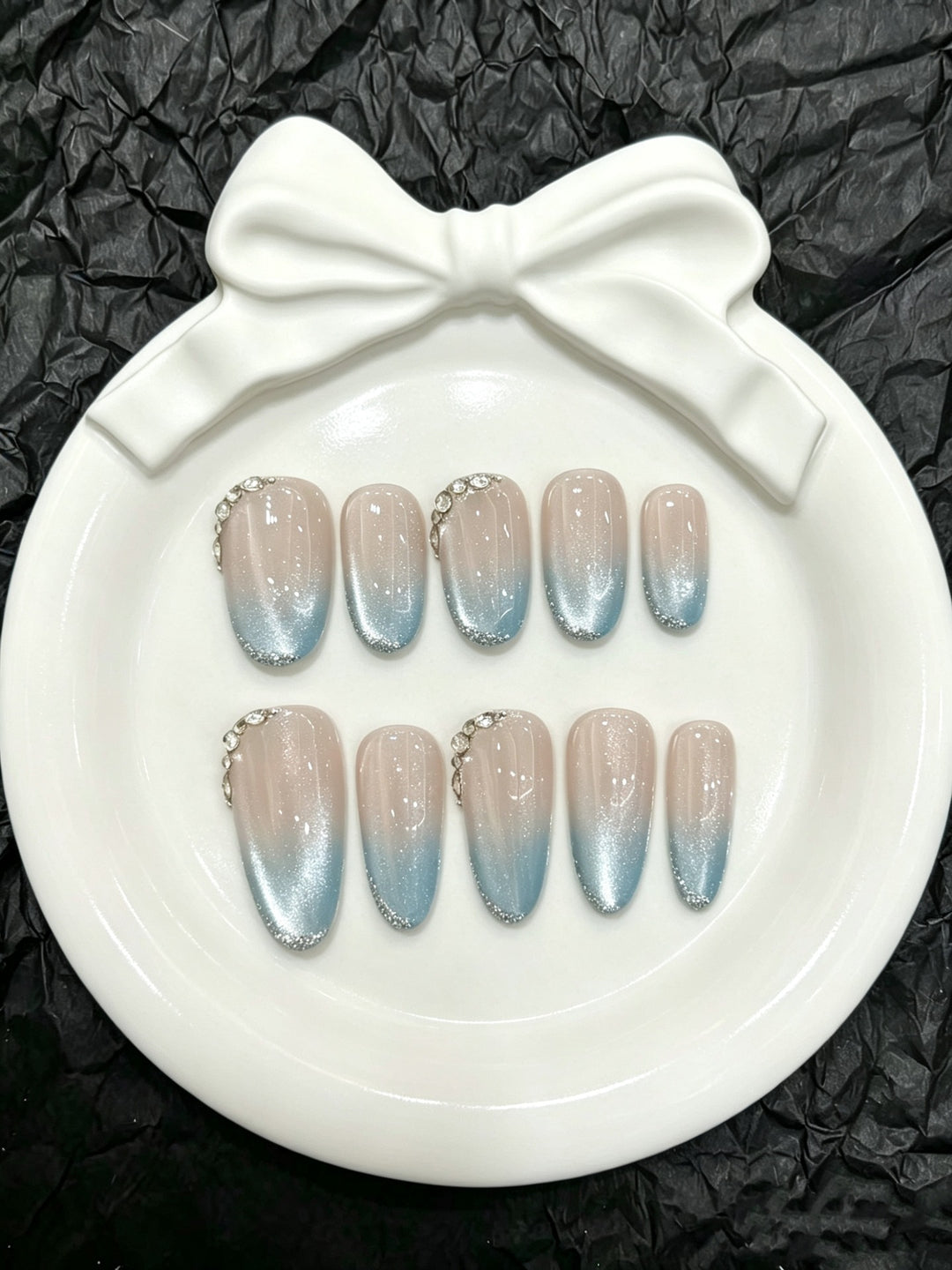 Ombre Glitter Press-On Nägel