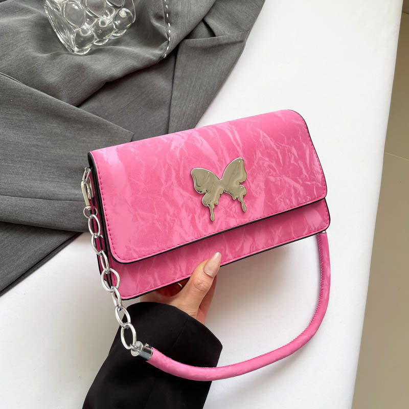 WoChic Designer Handtasche mit Schmetterling Accent Karnz